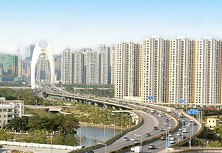 广州猎德大桥市政道路